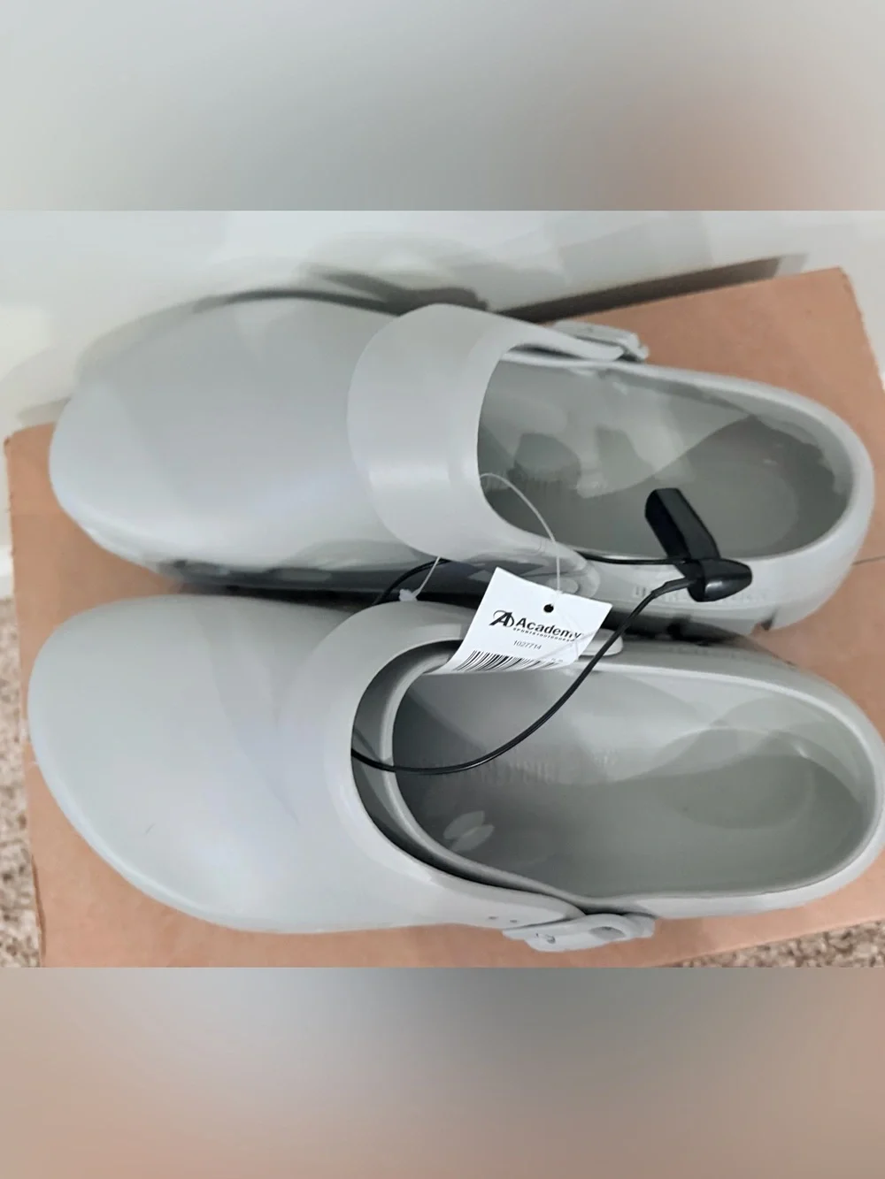 Birkenstock Unisex Slip-On Clog Sandals in Light Gray